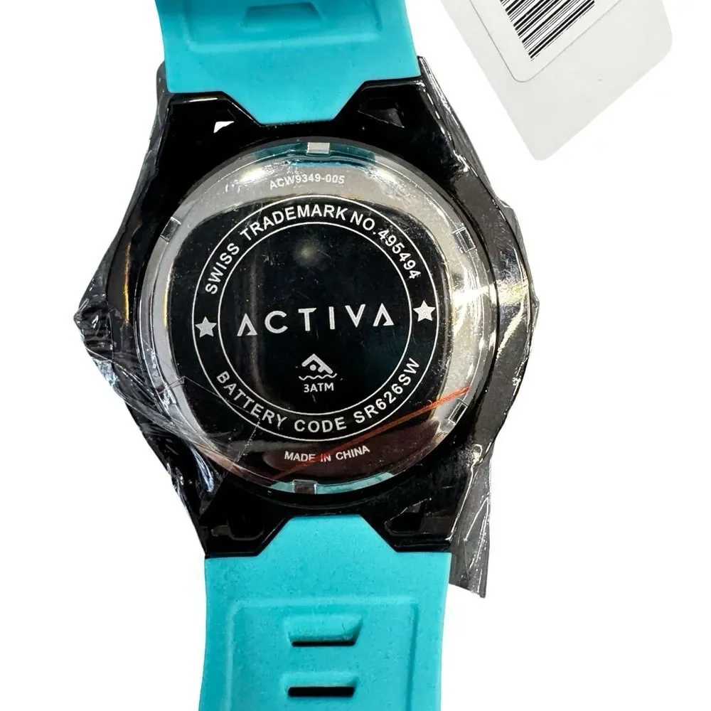 Activa Drift X x Invicta 44mm Quartz Watch Blue Dial Black BNIB Sport Men's